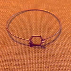Origami Owl Harmony Brushed Hex Bangle Rose Gold